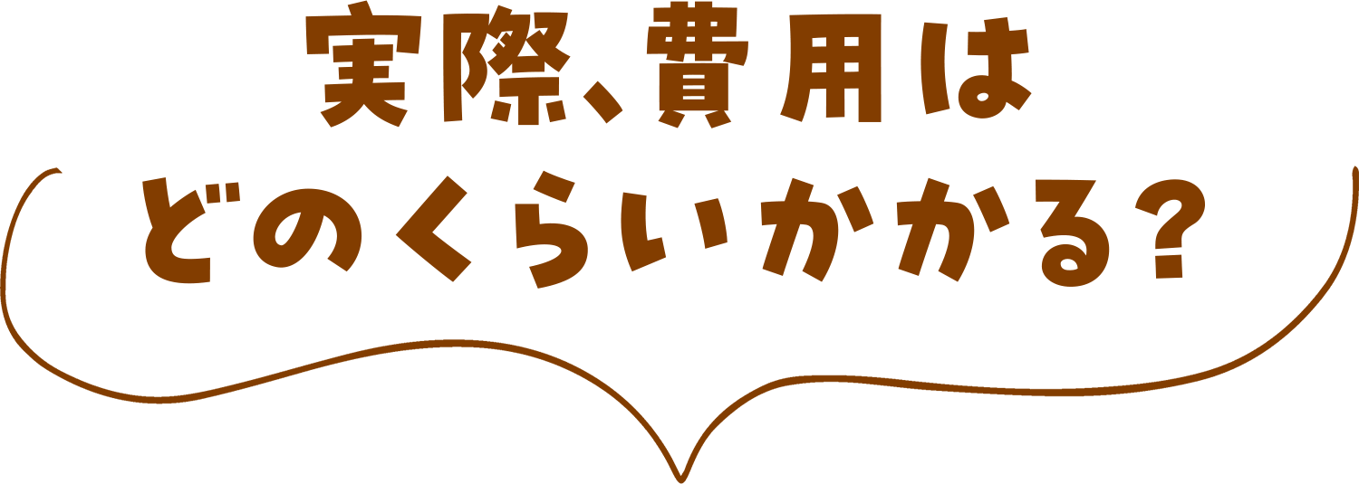 実際、費用はどのくらいかかる?